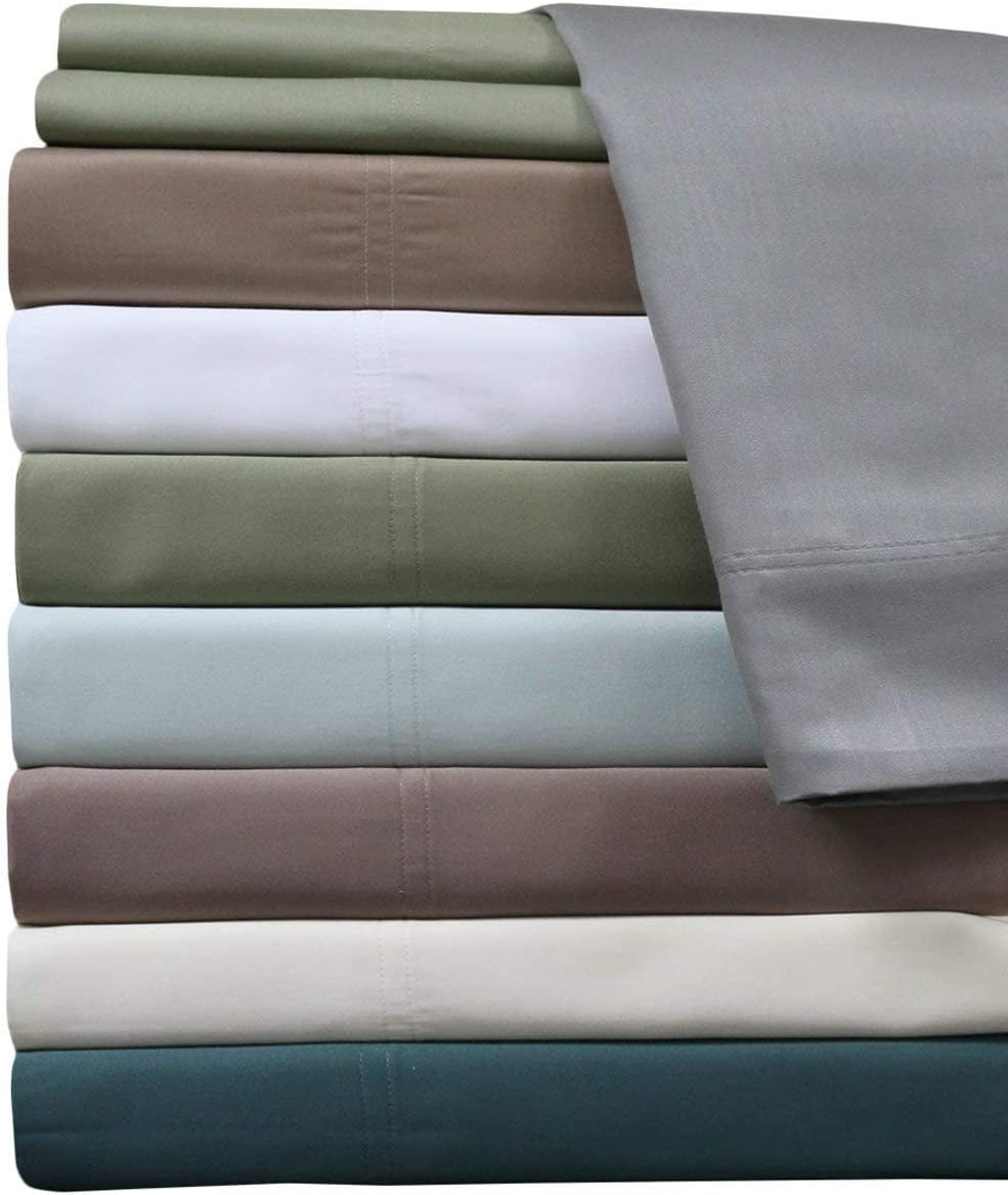 ABRIPEDIC Bamboo Sheets, 600 Thread Count, Silky Soft Sheets 100% Viscose from Bamboo Sheet Set, King, Taupe