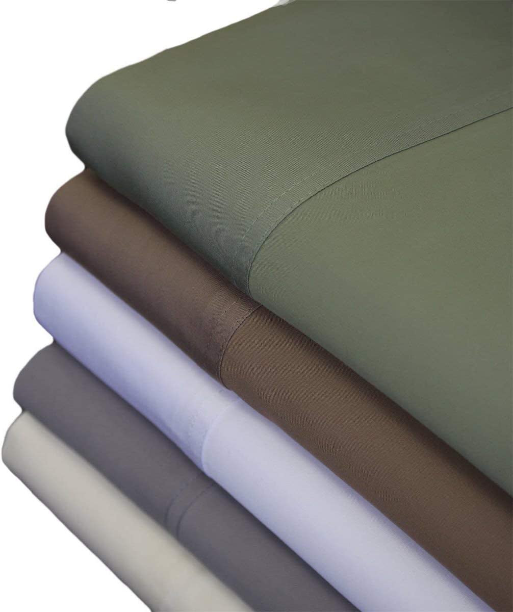 ABRIPEDIC Bamboo Sheets, 600 Thread Count, Silky Soft Sheets 100% Viscose from Bamboo Sheet Set, King, Taupe