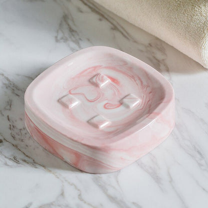 1Pc European Bathroom Wash Set Ceramic Soap Dispenser Perfume Bottle Soap Dish Mouthwash Cup with Tray Home Bathroom Accessories